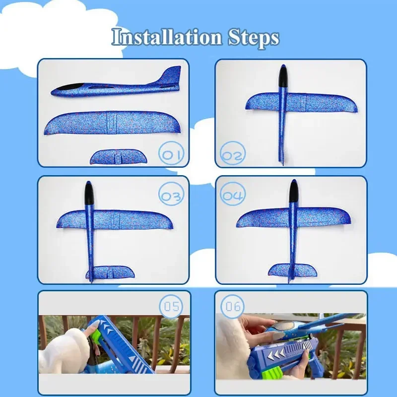 Foam Plane Toy Gun for Kids, L - Catapult Launcher Toy avaliação e preço