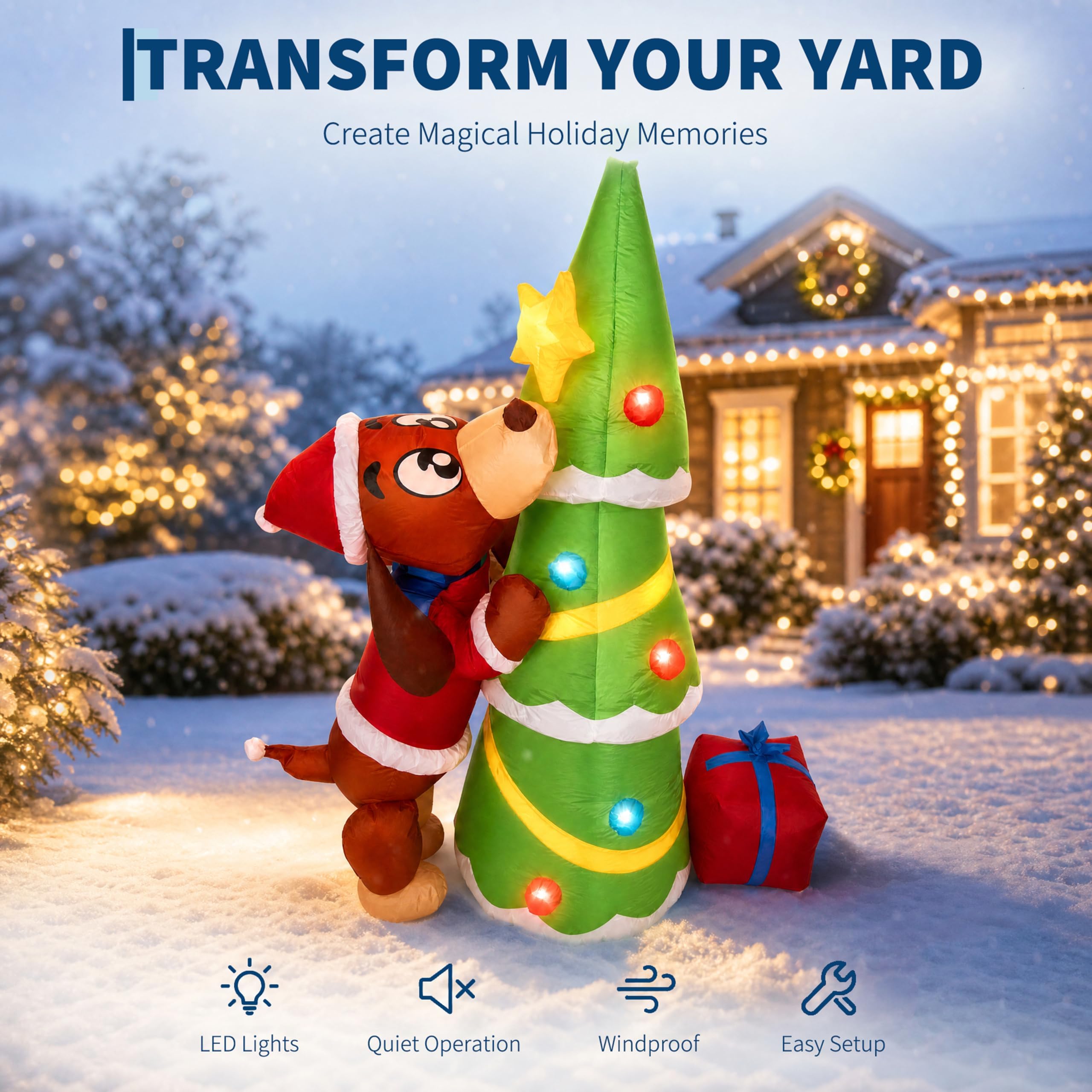 Cachorro de Natal Inflável Gig - Kids Yard Toys avaliação e preço